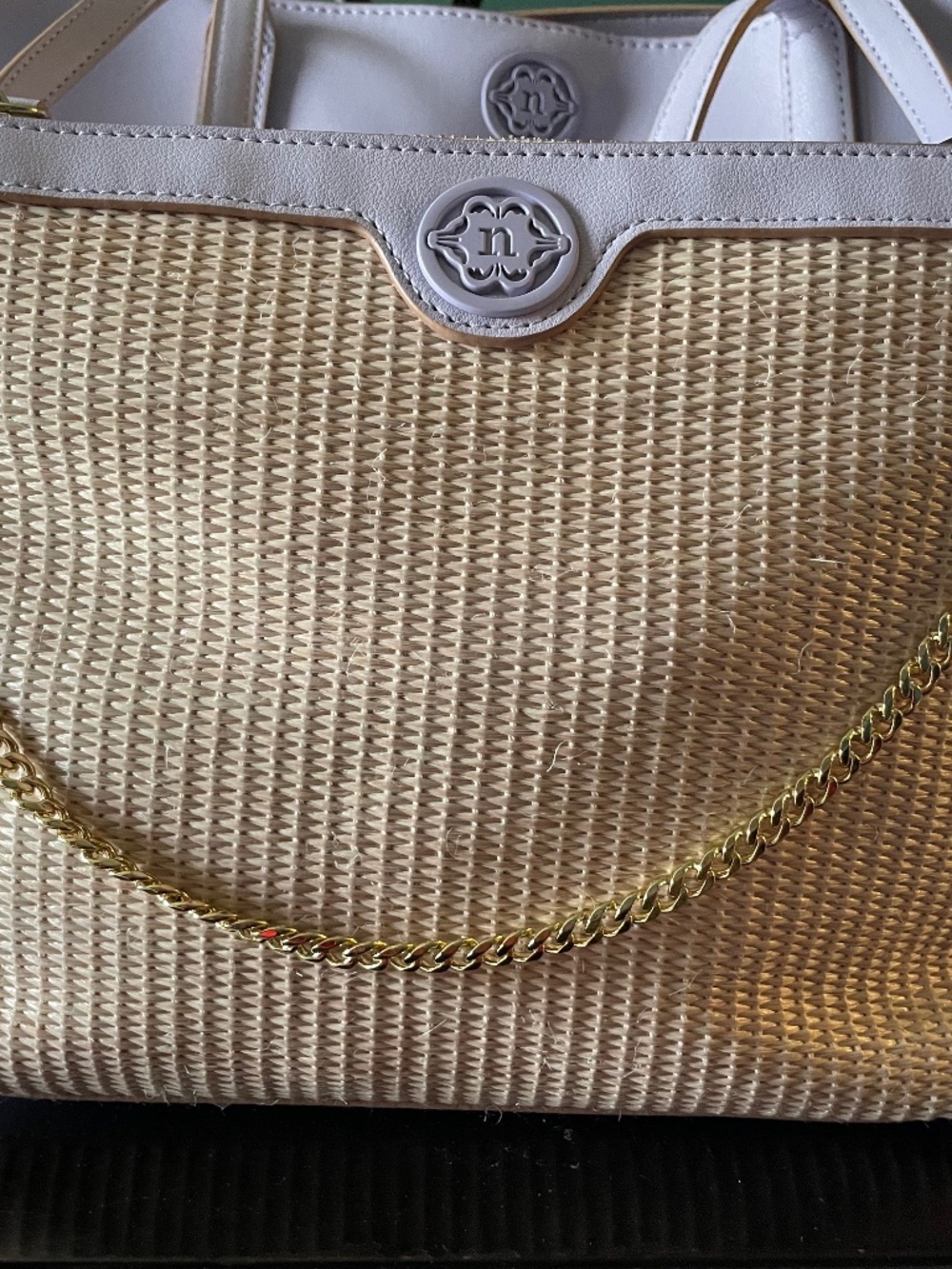 NWT Nanette Lepore Hess Bag in Bag Tote Periwinkle Vegan Leather $128